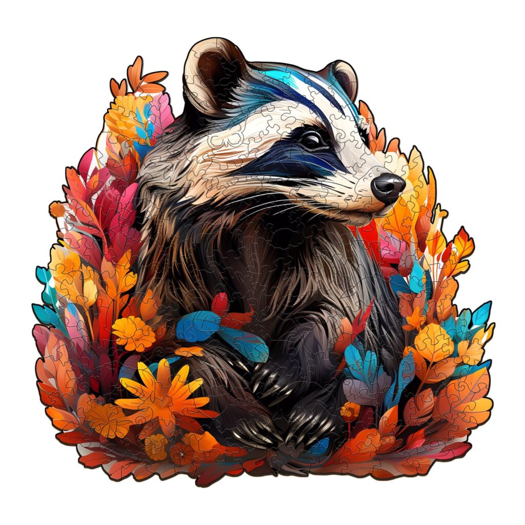 Wooden Jigsaw Puzzle – Badger