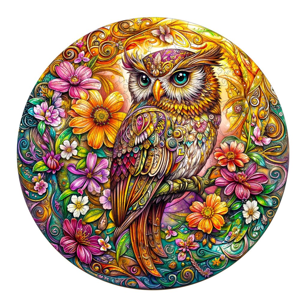 Wooden Jigsaw Puzzle – Color owl