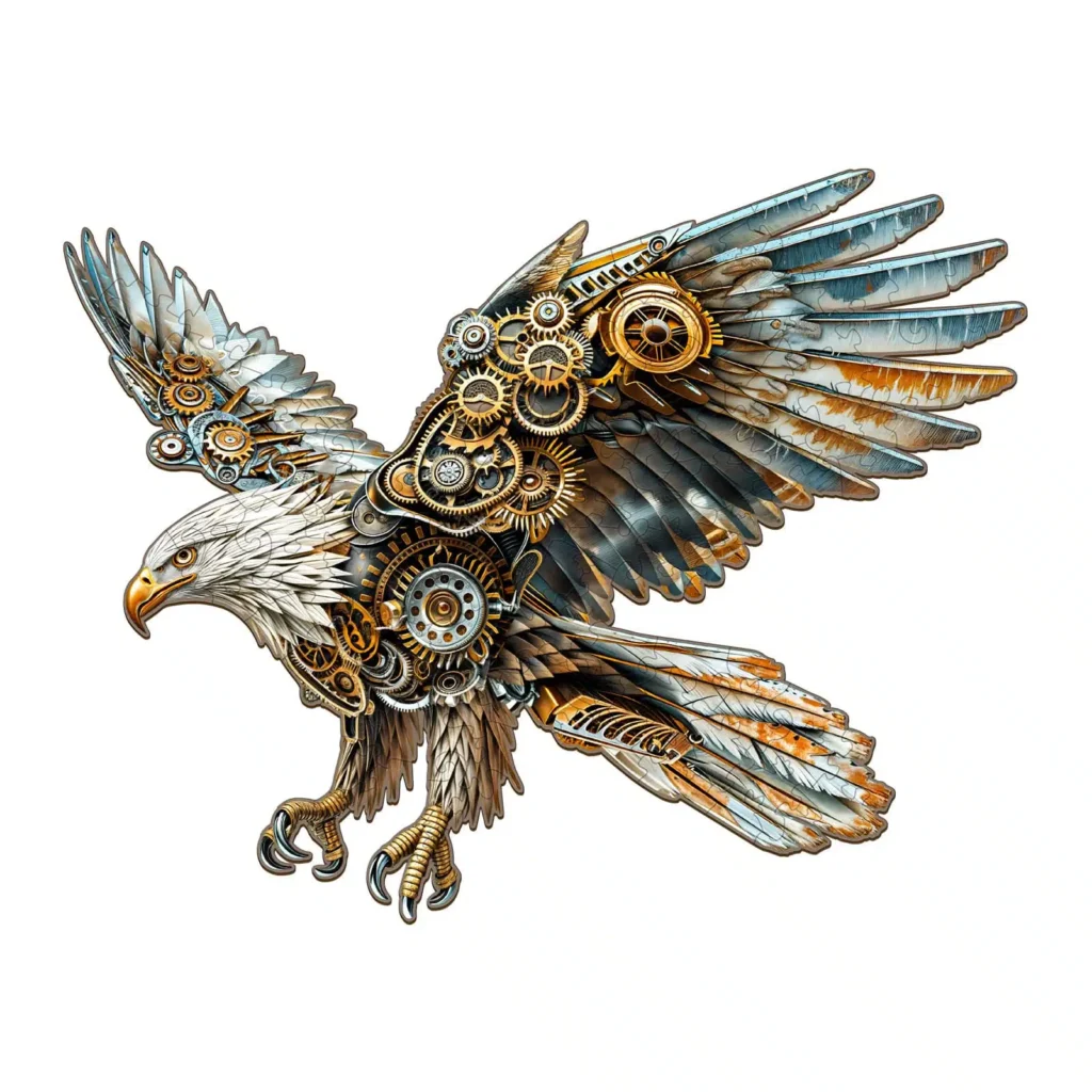 Wooden Jigsaw Puzzle – powerful eagle
