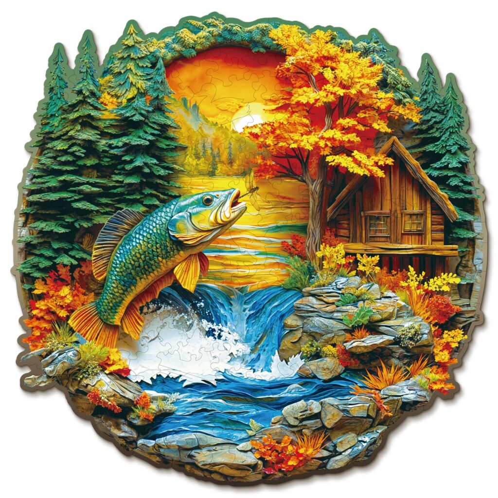 Wooden Jigsaw Puzzle – rural lakeside