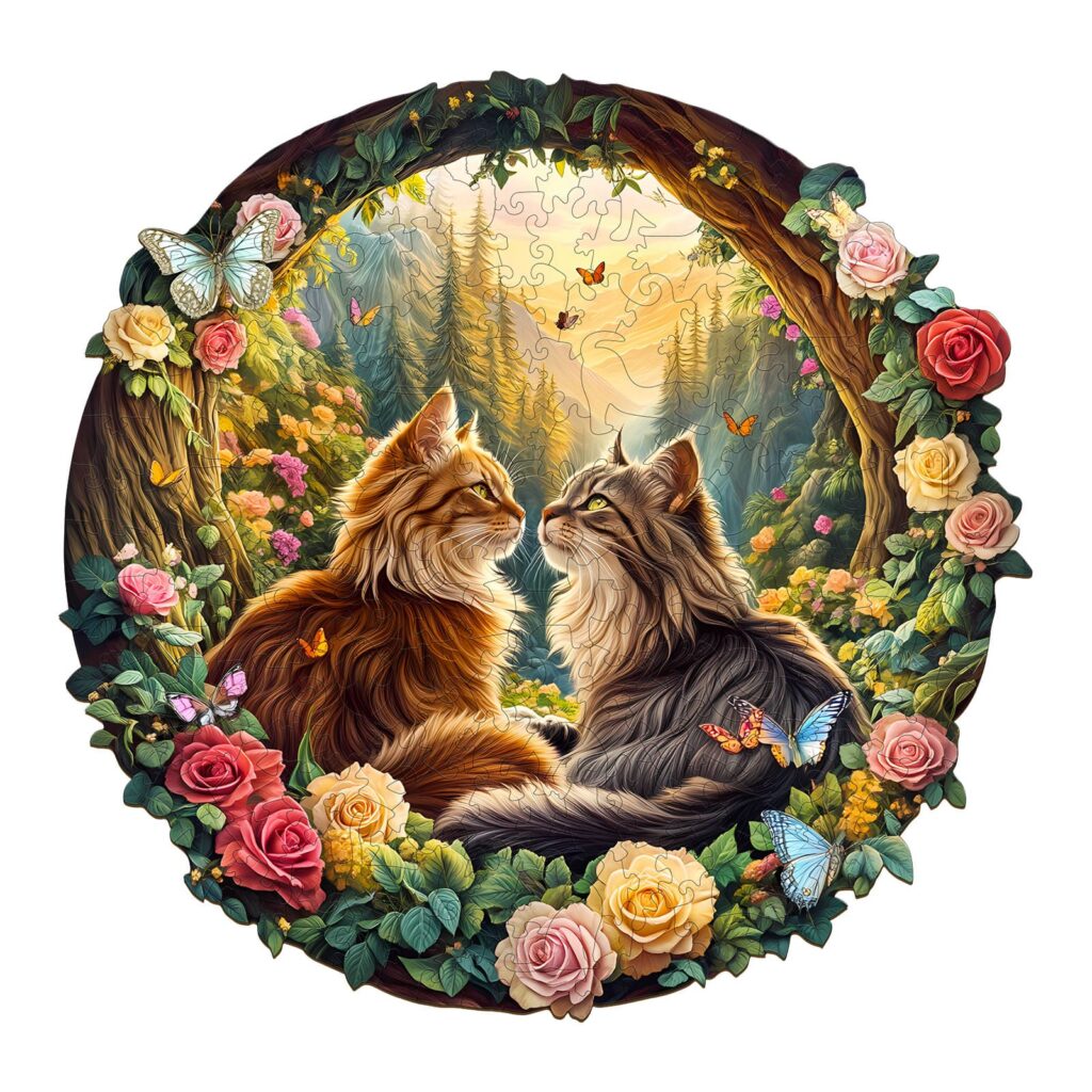 Wooden Jigsaw Puzzle – majestic cats